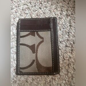 Coach Card Holder Leather